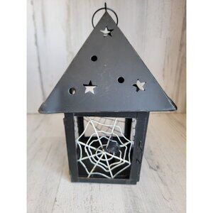 Black metal spider web key light‎ holder lantern Halloween prop